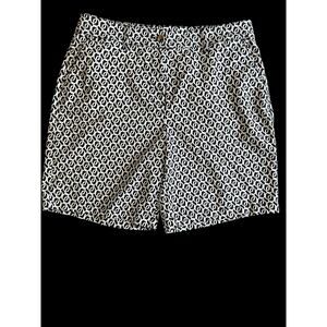 New! Kim Rogers Women’s Shorts Size 16 Blue/White Chain Design 37in Waist